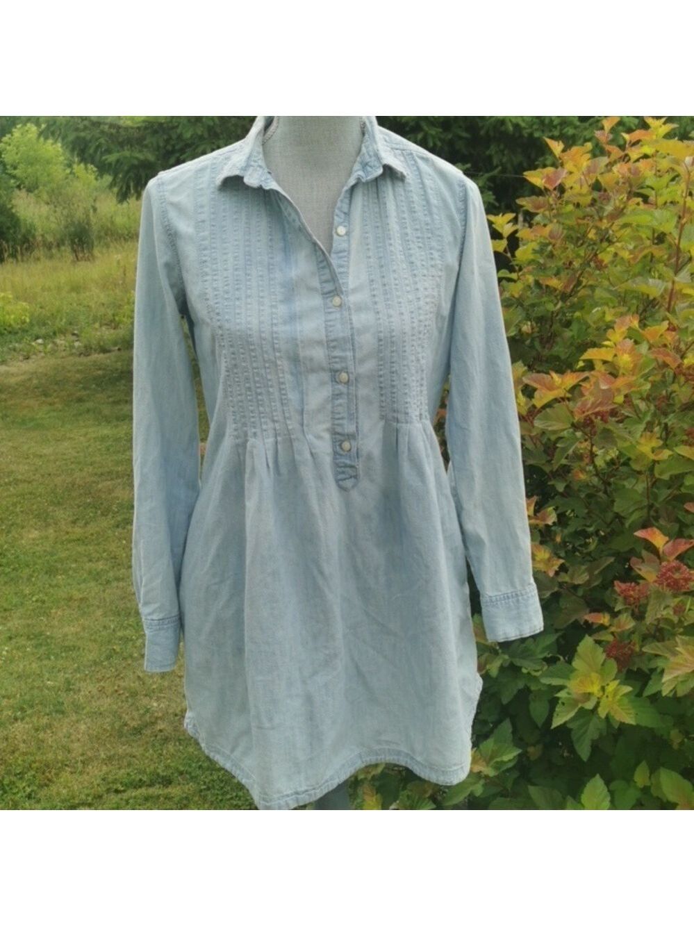 Womens Denim&Supply Ralph Lauren blue western🤠 chambray shirt tunic. Size M